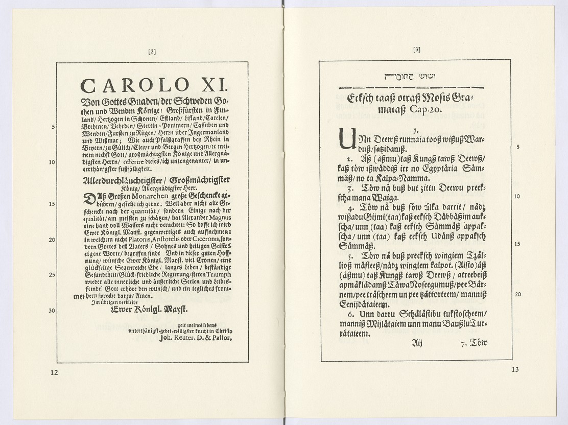 Die erste Übersetzung der Bibel ins Lettische