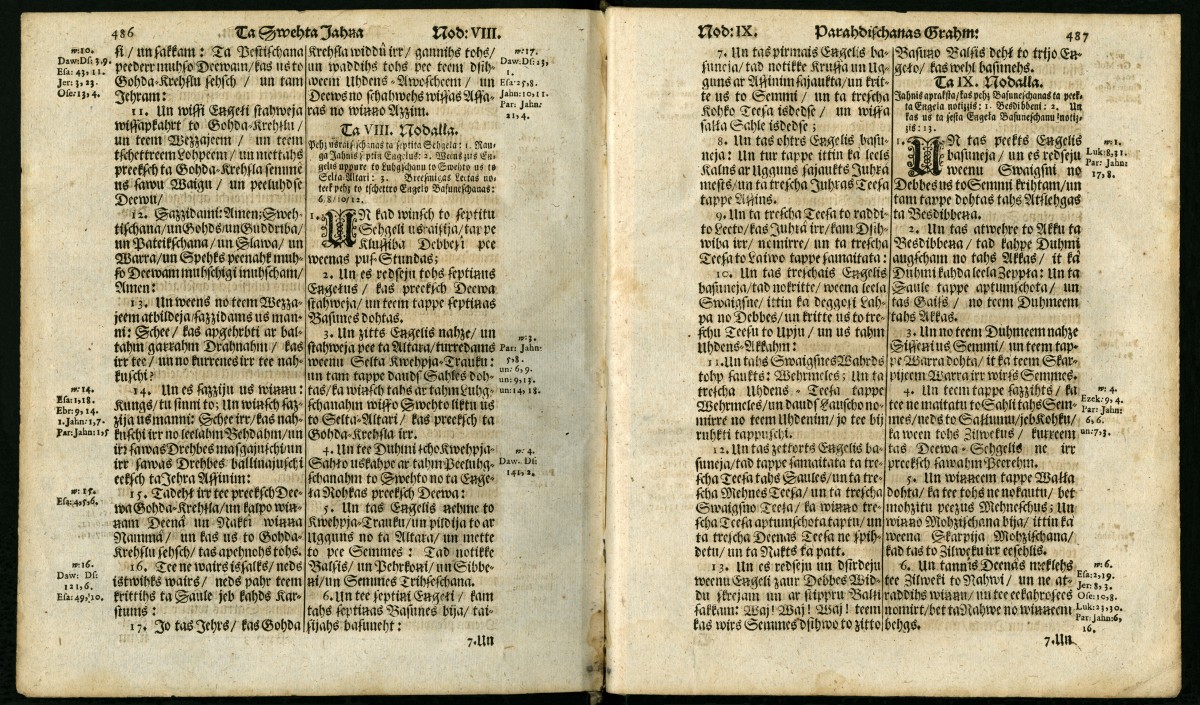 Die erste vollständige Übersetzung der Bibel ins Lettische (1689/1694)